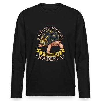Radiated tortoise - Men's Premium Organic Long Sleeve Shirt - black - Front - Nico (187cm)