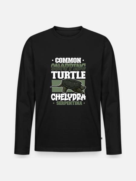Snapping Turtle - Men's Premium Organic Long Sleeve Shirt - black