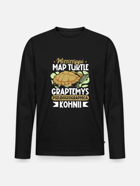 Mississippi Mute Turtle - Men's Premium Organic Long Sleeve Shirt - black