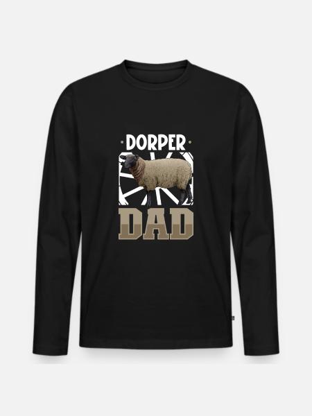 Dorperschaf Papa - Men's Premium Organic Long Sleeve Shirt - black