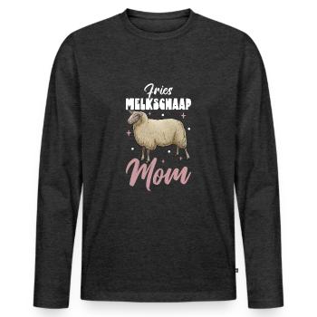 East Frisian Dairy Sheep Mama - Men's Premium Organic Long Sleeve Shirt - heather anthracite - Front - Nico (187cm)