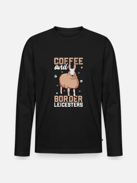 Café et frontière Leicester - T-shirt manches longues Premium bio Homme - noir
