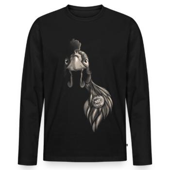 Someone NOT something - Männer Premium Bio Langarmshirt - Schwarz - Vorne - Nico (187cm)
