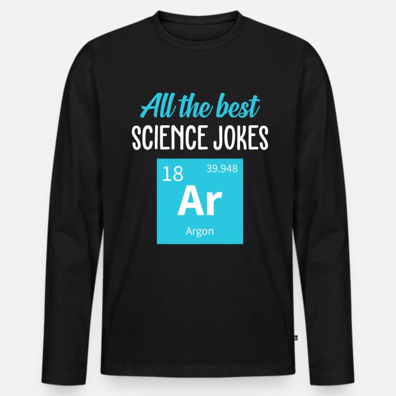 Science nerd physics - Men's Premium Organic Long Sleeve Shirt - black