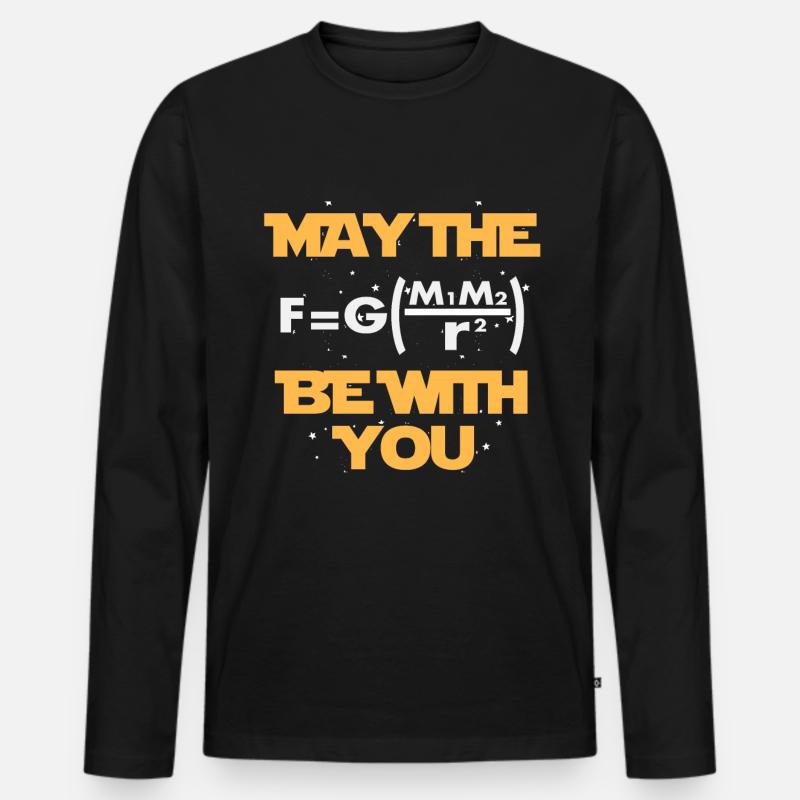 Science nerd physics - Men's Premium Organic Long Sleeve Shirt - black