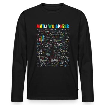 Math Whisperer - Männer Premium Bio Langarmshirt - Schwarz - Vorne - Nico (187cm)