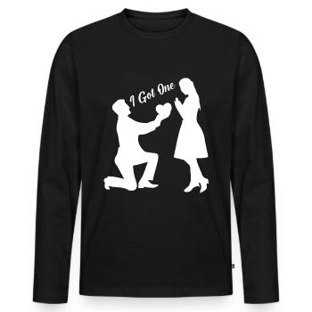 Marriage - Men's Premium Organic Long Sleeve Shirt - black - Front - Nico (187cm)