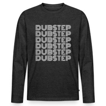 Idée du festival Dubstep Dnb Drum and Bass - T-shirt manches longues Premium bio Homme - anthracite chiné - Devant - Nico (187cm)