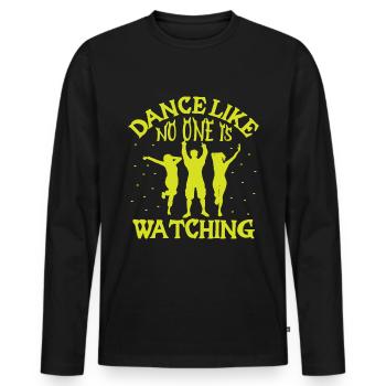Dance Like No One Is Watching - Männer Premium Bio Langarmshirt - Schwarz - Vorne - Nico (187cm)