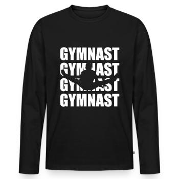Gymnastic Fan Acrobat Proud Gymnast Gift Idea - Männer Premium Bio Langarmshirt - Schwarz - Vorne - Nico (187cm)