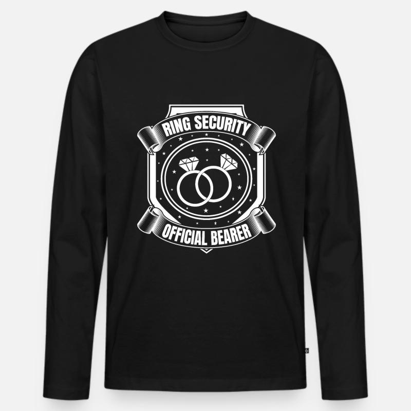 Ring Security - Official Bearer - Männer Premium Bio Langarmshirt - Schwarz