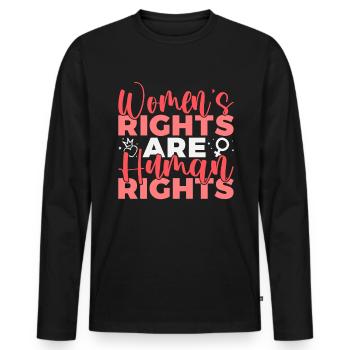 Feminism Feminist Women's Rights Equality - Men's Premium Organic Long Sleeve Shirt - black - Front - Nico (187cm)