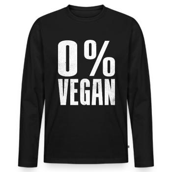 Butcher Chef Butcher Grilling BBQ Anti Vegan - Men's Premium Organic Long Sleeve Shirt - black - Front - Nico (187cm)