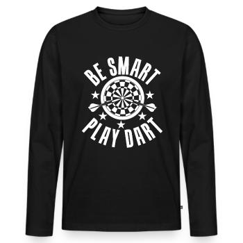 Dart Darter Darts Player Darts Gift Slogan Idea - Men's Premium Organic Long Sleeve Shirt - black - Front - Nico (187cm)