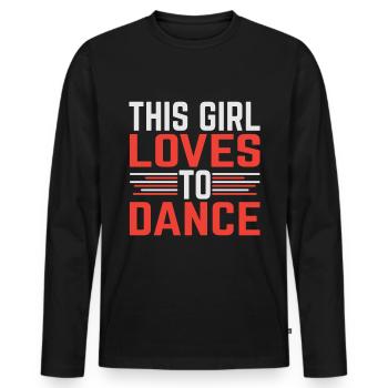 Juste une fille qui aime le hip-hop - T-shirt manches longues Premium bio Homme - noir - Devant - Nico (187cm)