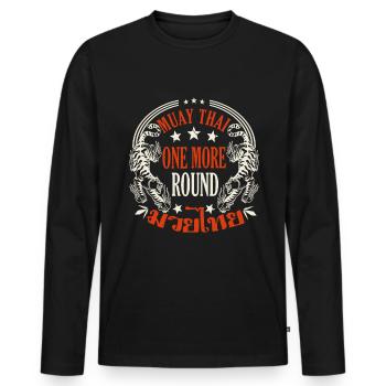 Muay Thai Un autre cadeau de boxe thaïlandaise ronde - T-shirt manches longues Premium bio Homme - noir - Devant - Nico (187cm)