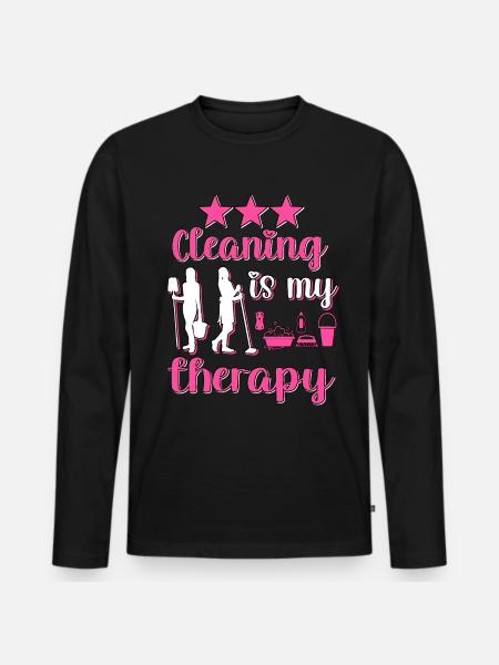 Housekeeper Maid Cleaner - Men's Premium Organic Long Sleeve Shirt - black