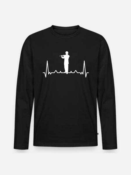 Flute player Flute player - Men's Premium Organic Long Sleeve Shirt - black