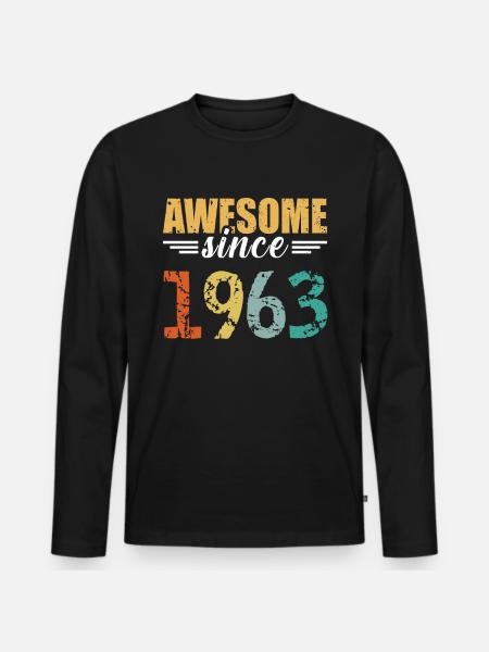 Legendary since 1963 - simply great! - Men's Premium Organic Long Sleeve Shirt - black