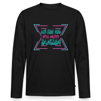 Tanzen Tänzer Tänzerin Tanzkurs - Männer Premium Bio Langarmshirt - Schwarz - Vorne - Nico (187cm)