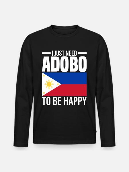 Philippinen Flagge - Männer Premium Bio Langarmshirt - Schwarz
