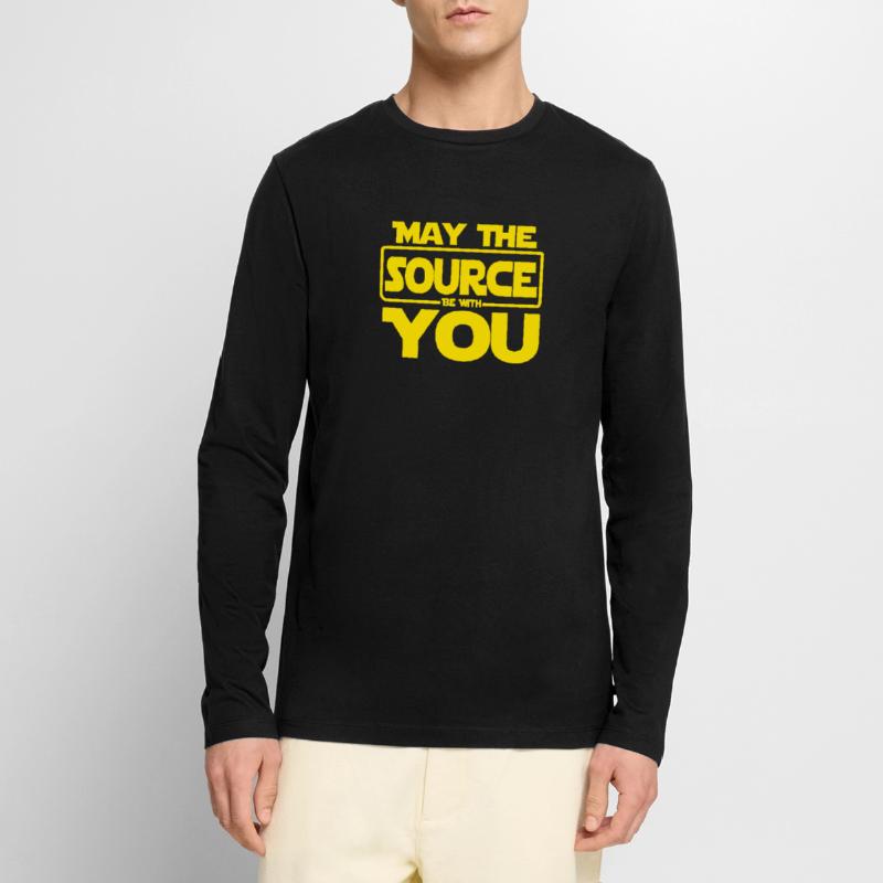 Que la source soit avec vous le code de codage T-shirt manches longues Premium bio Homme