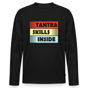 Tantra Skill Hinduismus Buddhismus Yoga - Männer Premium Bio Langarmshirt - Schwarz - Vorne - Nico (187cm)