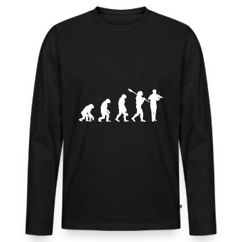 Bratsche Evolution Instrumente Konzert - Männer Premium Bio Langarmshirt - Schwarz - Vorne - Nico (187cm)
