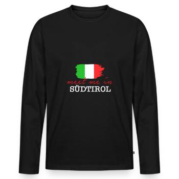 South Tyrol Italy Tyrolean Winter Holiday Mountains - Men's Premium Organic Long Sleeve Shirt - black - Front - Nico (187cm)