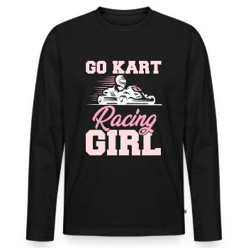 Go Kart Racing Coureurs Gokart - T-shirt manches longues Premium bio Homme - noir - Devant - Nico (187cm)
