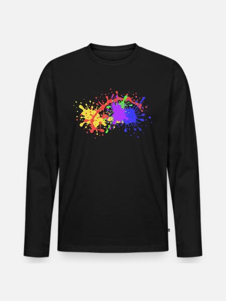 Spritzer Geschenk auffallend - Männer Premium Bio Langarmshirt - Schwarz