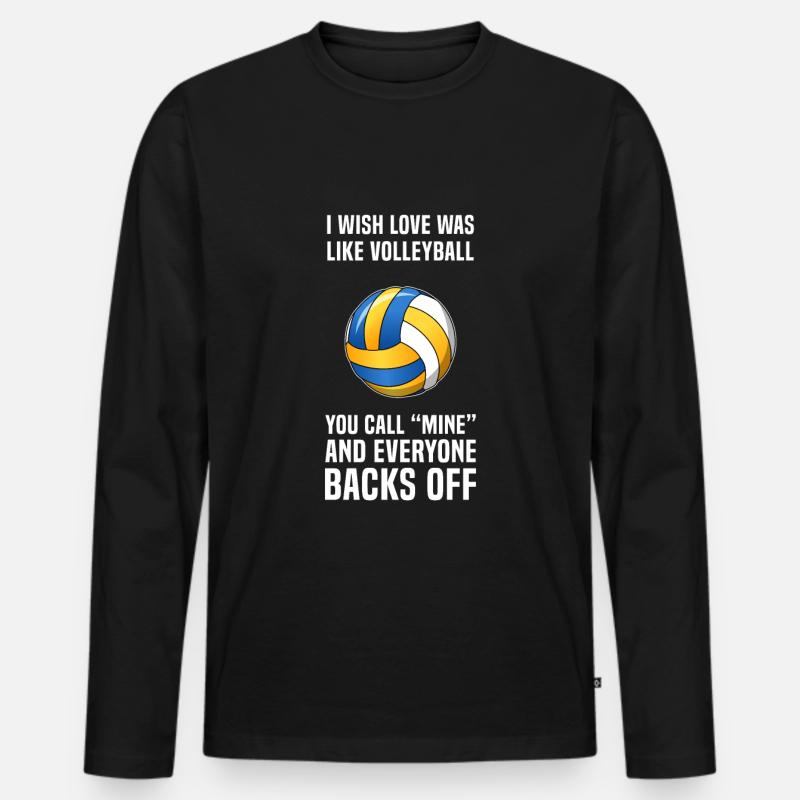 Volleyball - Männer Premium Bio Langarmshirt - Schwarz