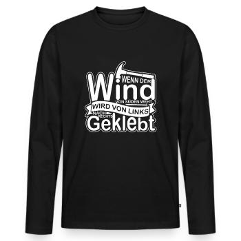 Dachdecker Dachdeckerin Dachspengler - Männer Premium Bio Langarmshirt - Schwarz - Vorne - Nico (187cm)