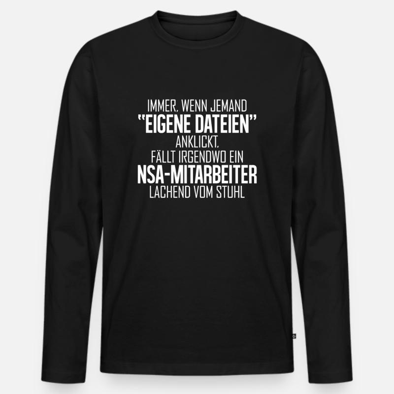 Informatiker, IT, Softwareentwickler, Nerd, Admin - Männer Premium Bio Langarmshirt - Schwarz