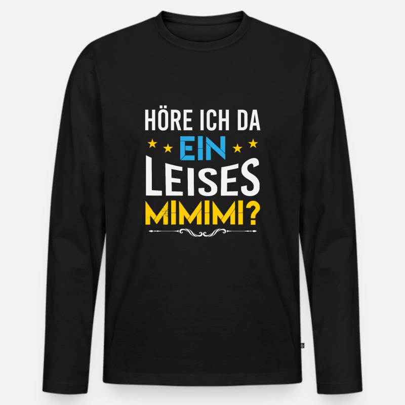 Mimimi - Männer Premium Bio Langarmshirt - Schwarz