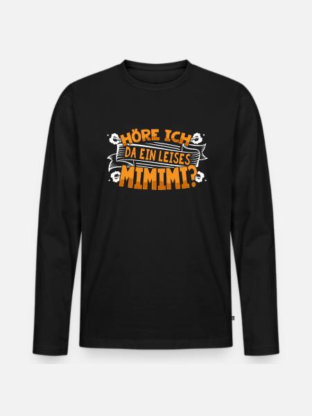 Mimimi - Männer Premium Bio Langarmshirt - Schwarz