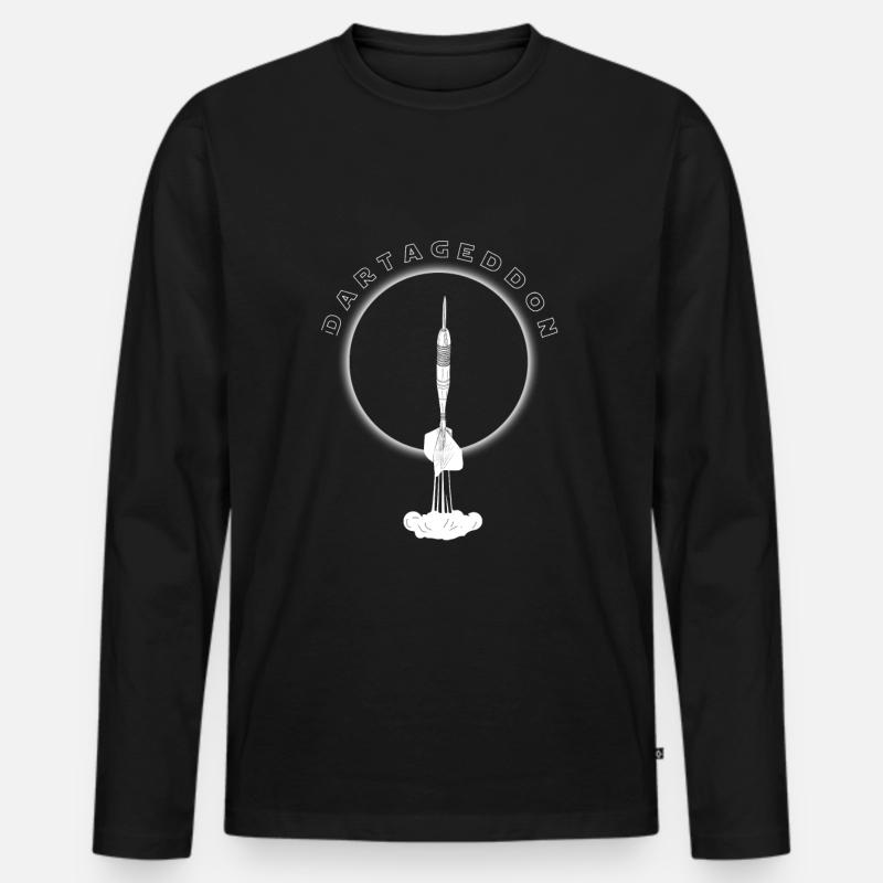 Dart-Spieler Spruch - Männer Premium Bio Langarmshirt - Schwarz