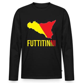 FUTTITINNI Sicile Sicile Italie Italien Regalo Mag - T-shirt manches longues Premium bio Homme - noir - Devant - Nico (187cm)