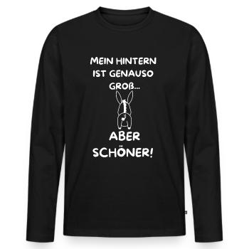 Mes fesses sont magnifiques - T-shirt manches longues Premium bio Homme - noir - Devant - Nico (187cm)