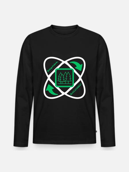 Logo DesignfabrikBLACKFOREST - Männer Premium Bio Langarmshirt - Schwarz