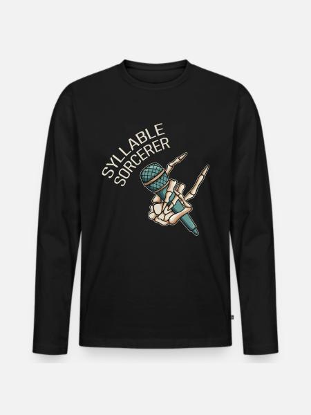 Syllable Magician Poetry Slam - Men's Premium Organic Long Sleeve Shirt - black