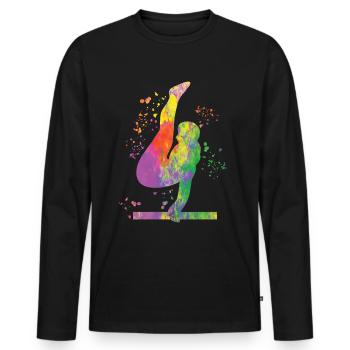 Gymnastique Barres parallèles Gymnastique artistique - T-shirt manches longues Premium bio Homme - noir - Devant - Nico (187cm)