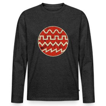 Analog Synthesizer Japan Envelope Waveforms Synths - Men's Premium Organic Long Sleeve Shirt - heather anthracite - Front - Nico (187cm)