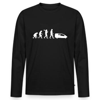Velomobil Evolution Lustig Velomobilist Liegerad - Männer Premium Bio Langarmshirt - Schwarz - Vorne - Nico (187cm)