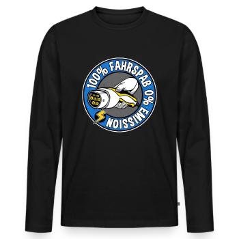 Elektroauto Geschenk E-Auto Elektromobilität - Männer Premium Bio Langarmshirt - Schwarz - Vorne - Nico (187cm)