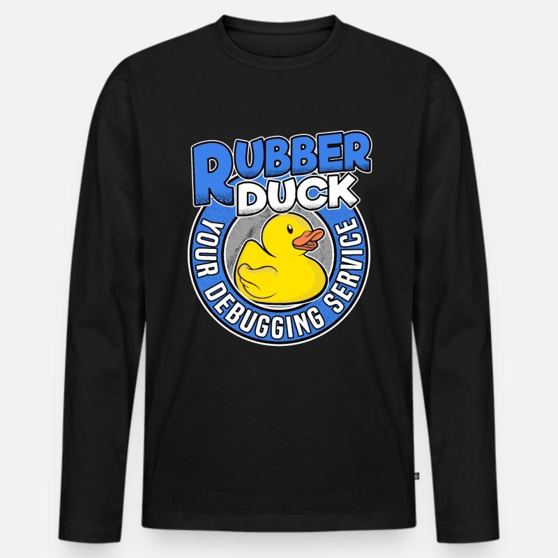 Programmeurs Canard Programmation Debugging Drôle - T-shirt manches longues Premium bio Homme - noir