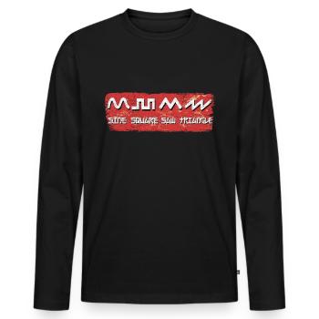 Synthesizer ADSR Synth Analog Modular Eurorack - Männer Premium Bio Langarmshirt - Schwarz - Vorne - Nico (187cm)