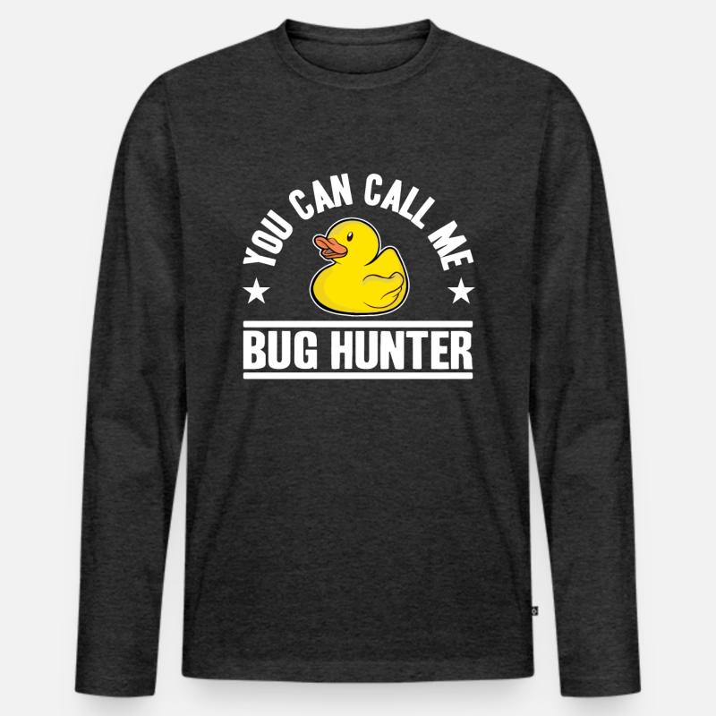Programmierer Ente Programmieren Debugging Lustig Männer Premium Bio Langarmshirt