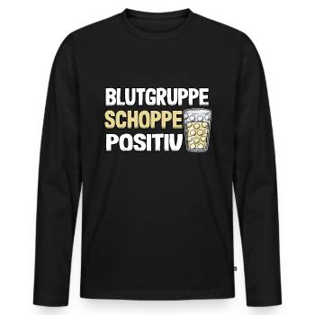 Pfälzer Weinschorle Schorle Lustig Geschenk Pfalz - Männer Premium Bio Langarmshirt - Schwarz - Vorne - Nico (187cm)