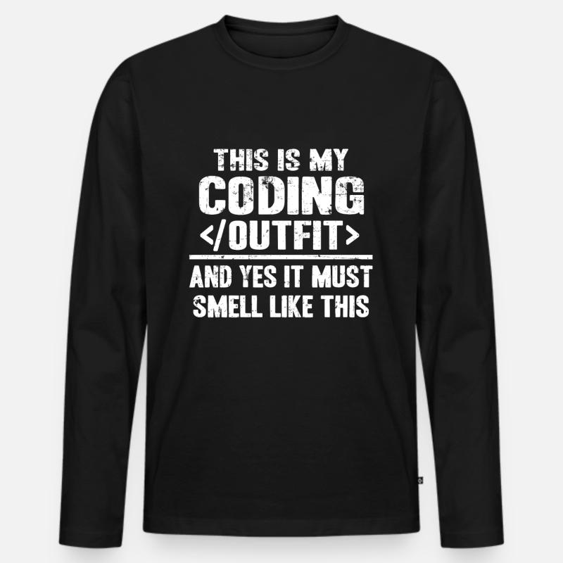 Informatiker Programmierer Admin Software - Männer Premium Bio Langarmshirt - Schwarz